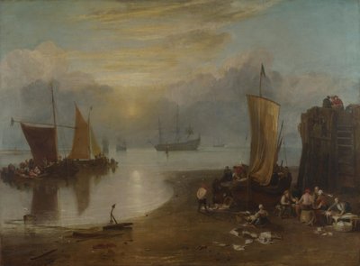 Pescatori che puliscono e vendono il pescato da Joseph Mallord William Turner